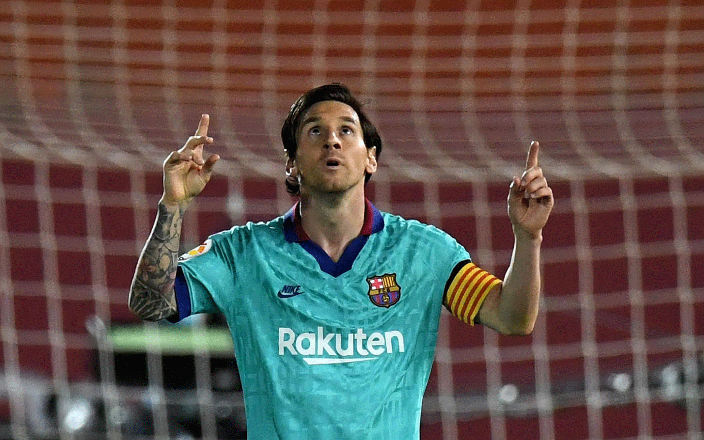 Messi tỏa sáng rực rỡ ở trận đấu với Mallorca (Ảnh: Getty)