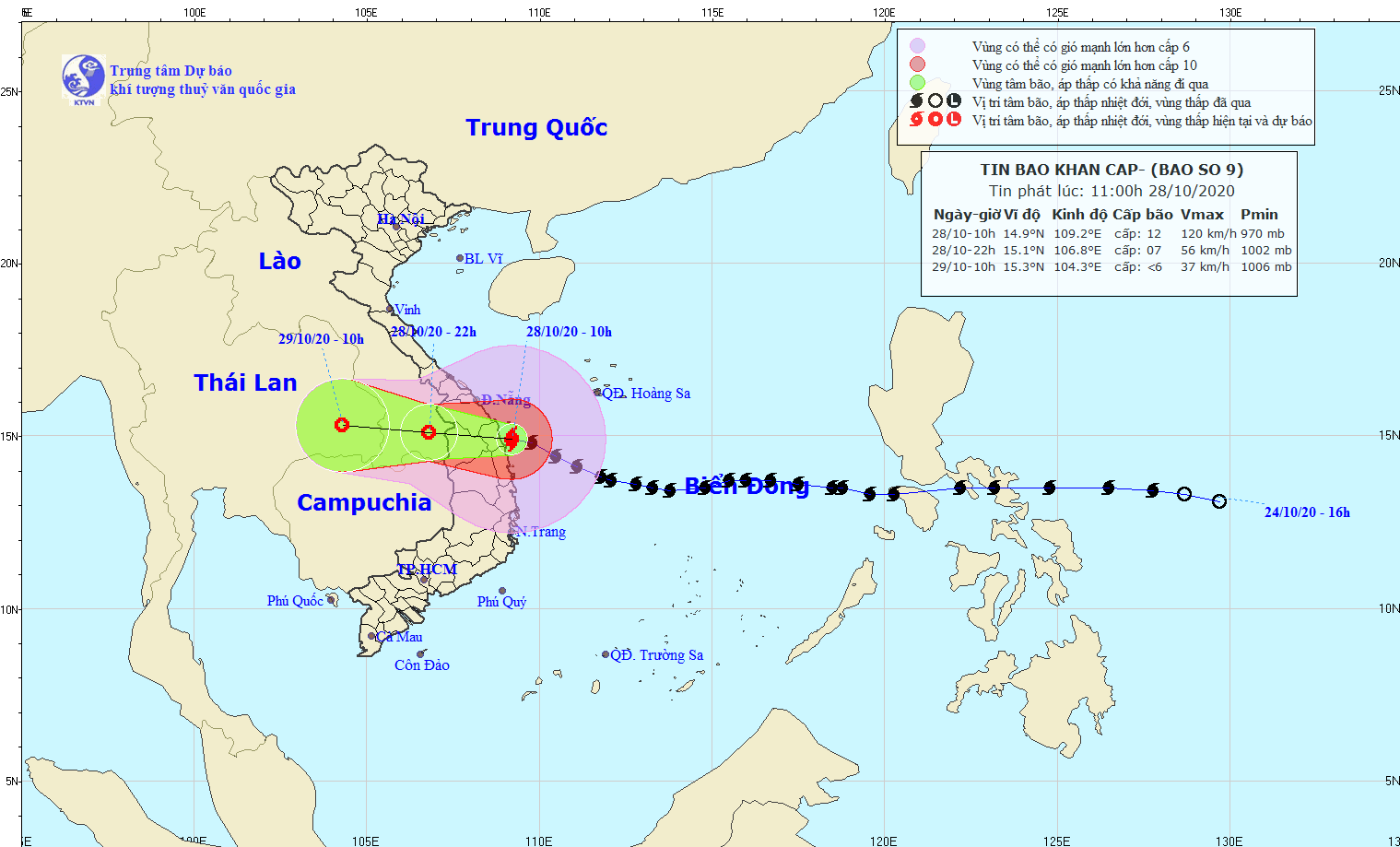 tam bao so 9 manh cap 12 giat cap 15 dang tren vung bo bien Da nang den phu yen hinh anh 1