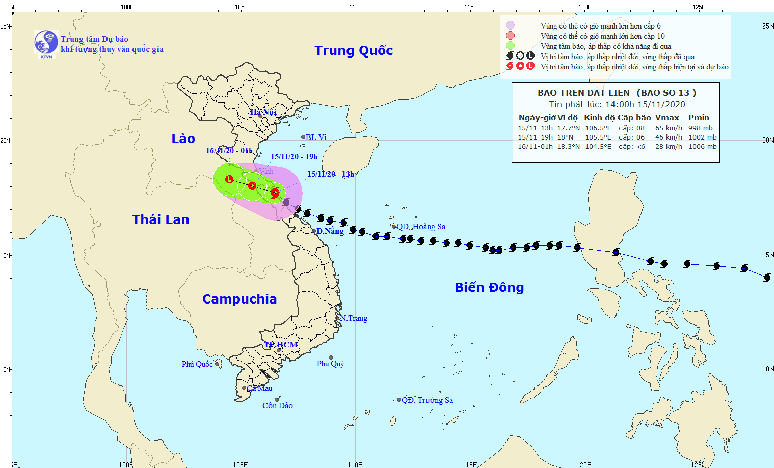 bao so 13 tien ve lao va suy yeu thanh ap thap nhiet doi hinh anh 1