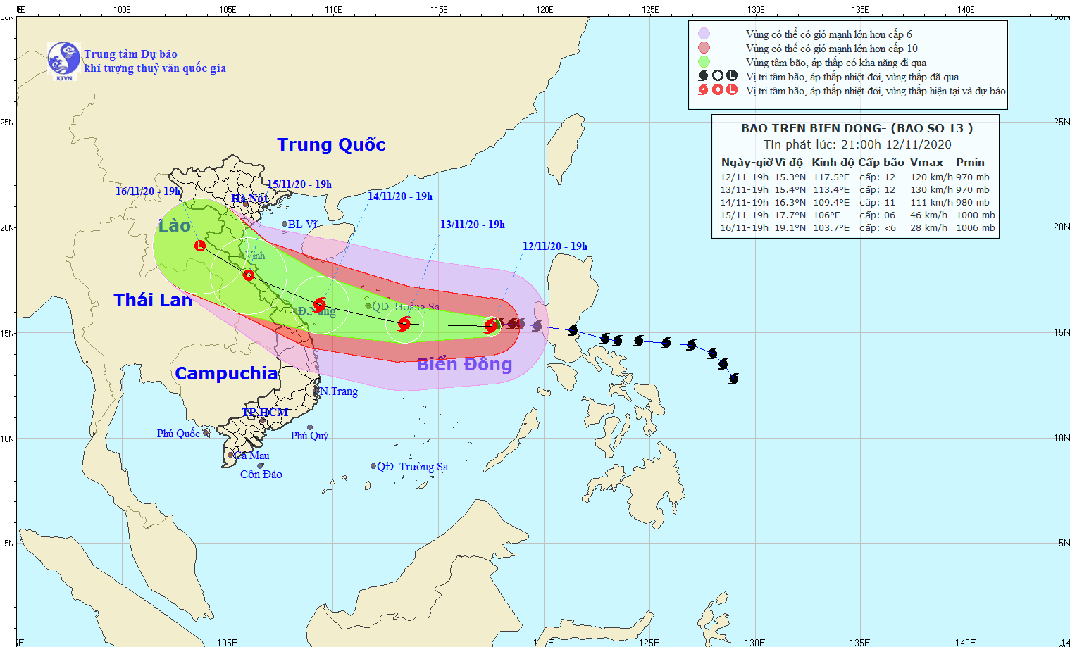 bao so 13 giat cap 15 cach quan dao hoang sa khoang 590km hinh anh 1