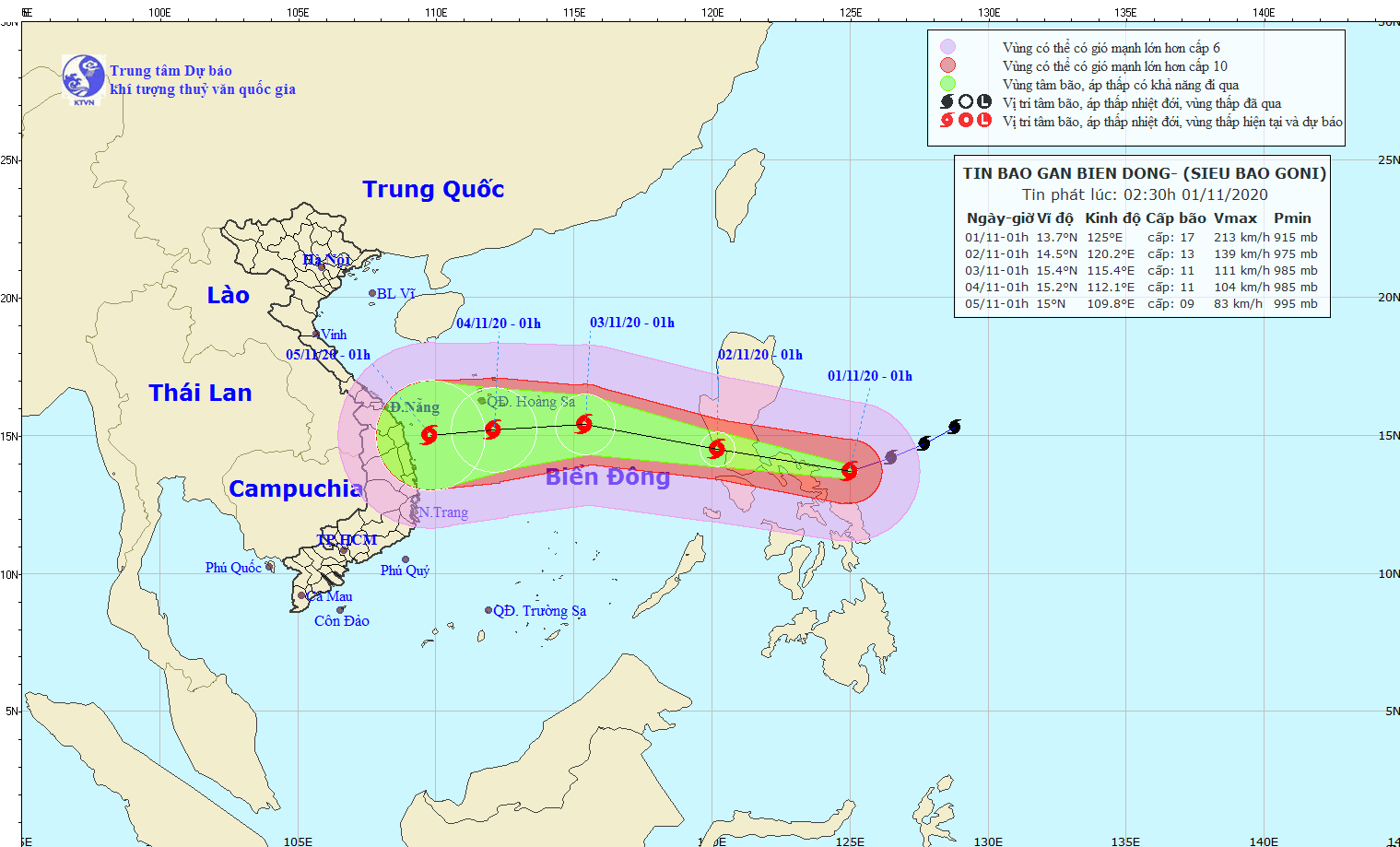 sieu bao goni di chuyen nhanh, suy yeu khi vao bien Dong hinh anh 1