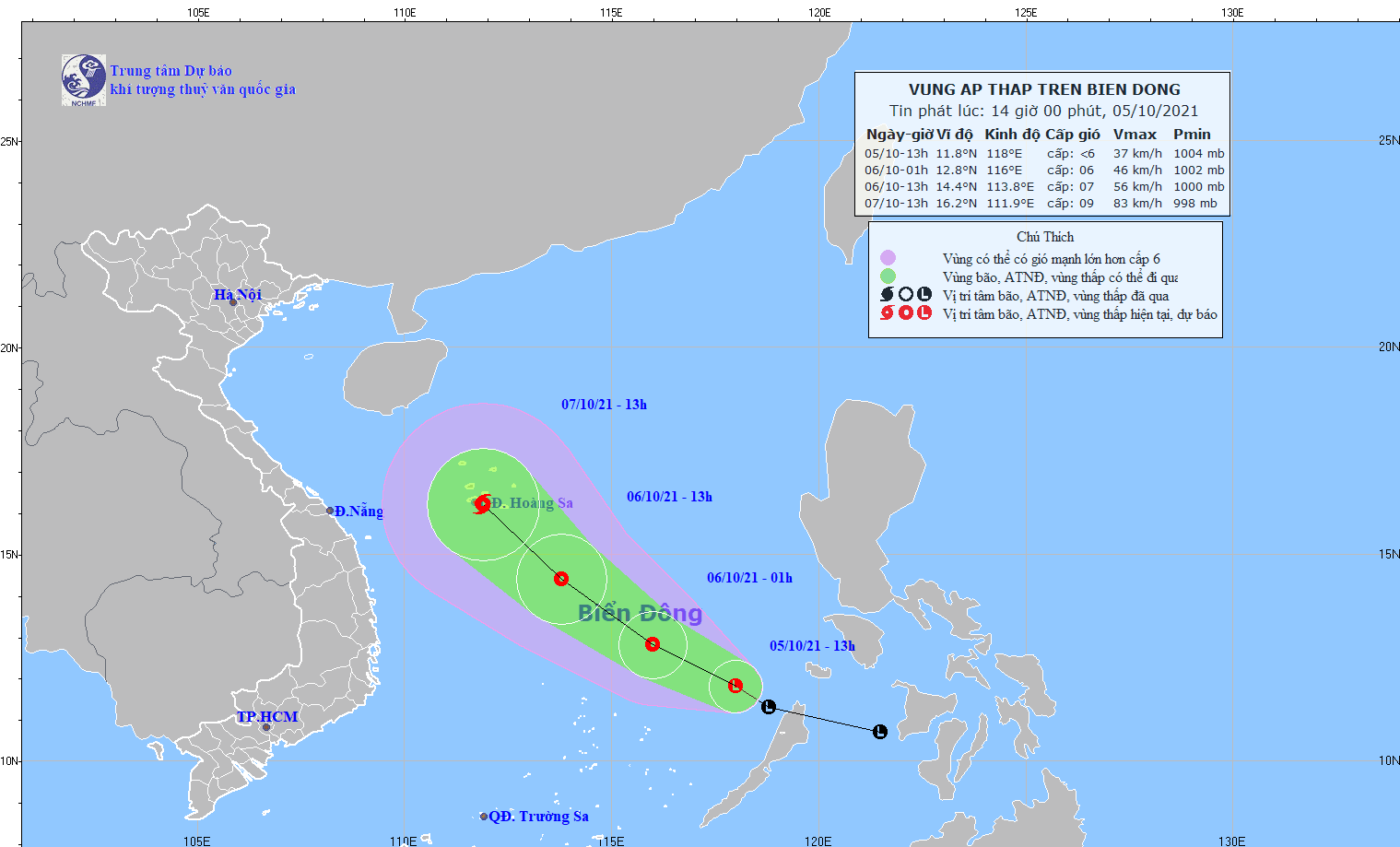 vung ap thap cach quan dao truong sa khoang 410km, co kha nang ma nh len hinh anh 1