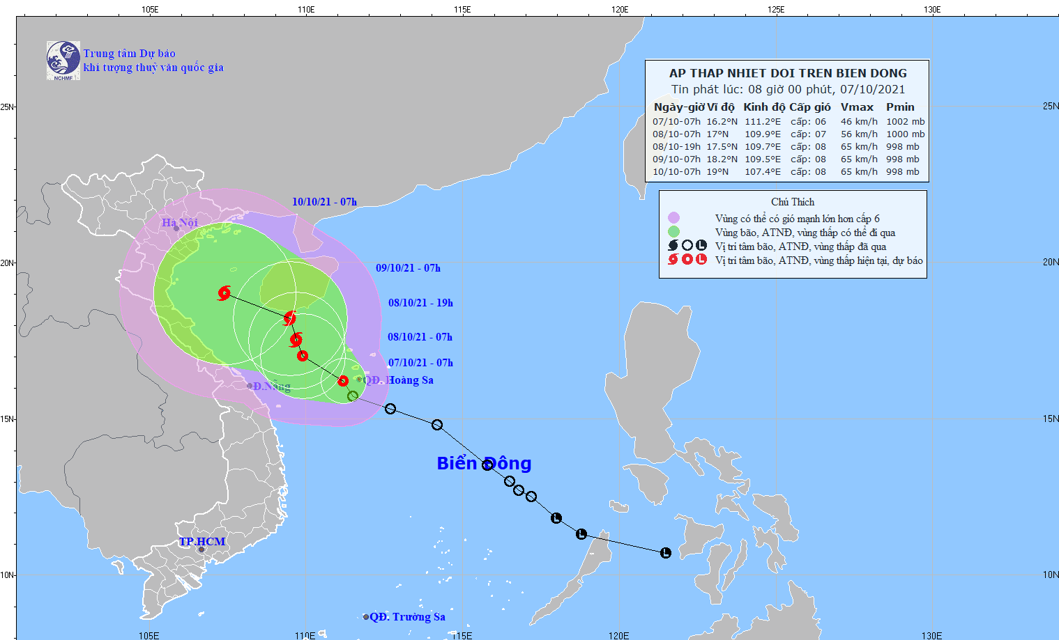 Ap thap nhiet doi kha nang manh len thanh bao, canh bao mua lon o mien trung hinh anh 1