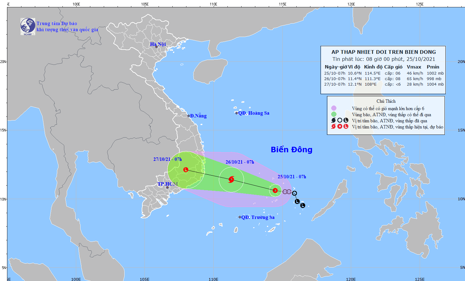 Ap thap nhiet doi ca ch bo bie n bi nh Di nh de n bi nh thua n khoa ng 230km hinh anh 1