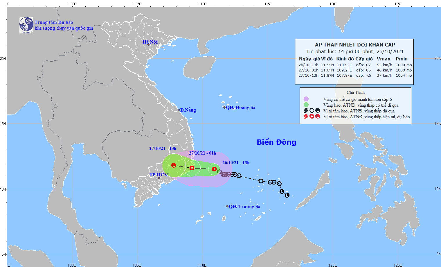 Ap thap nhiet doi con cach cac tinh khanh hoa - ninh thuan hon 200km hinh anh 1