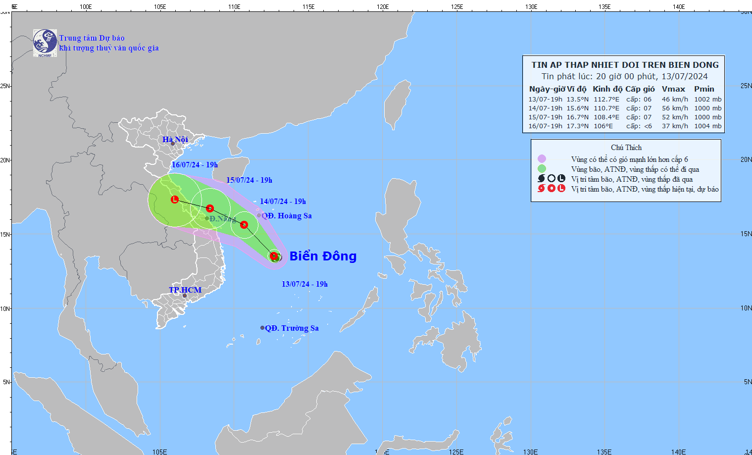 Ap thap nhiet doi giat cap 8 tren bien Dong, nhieu noi mua lon hinh anh 1