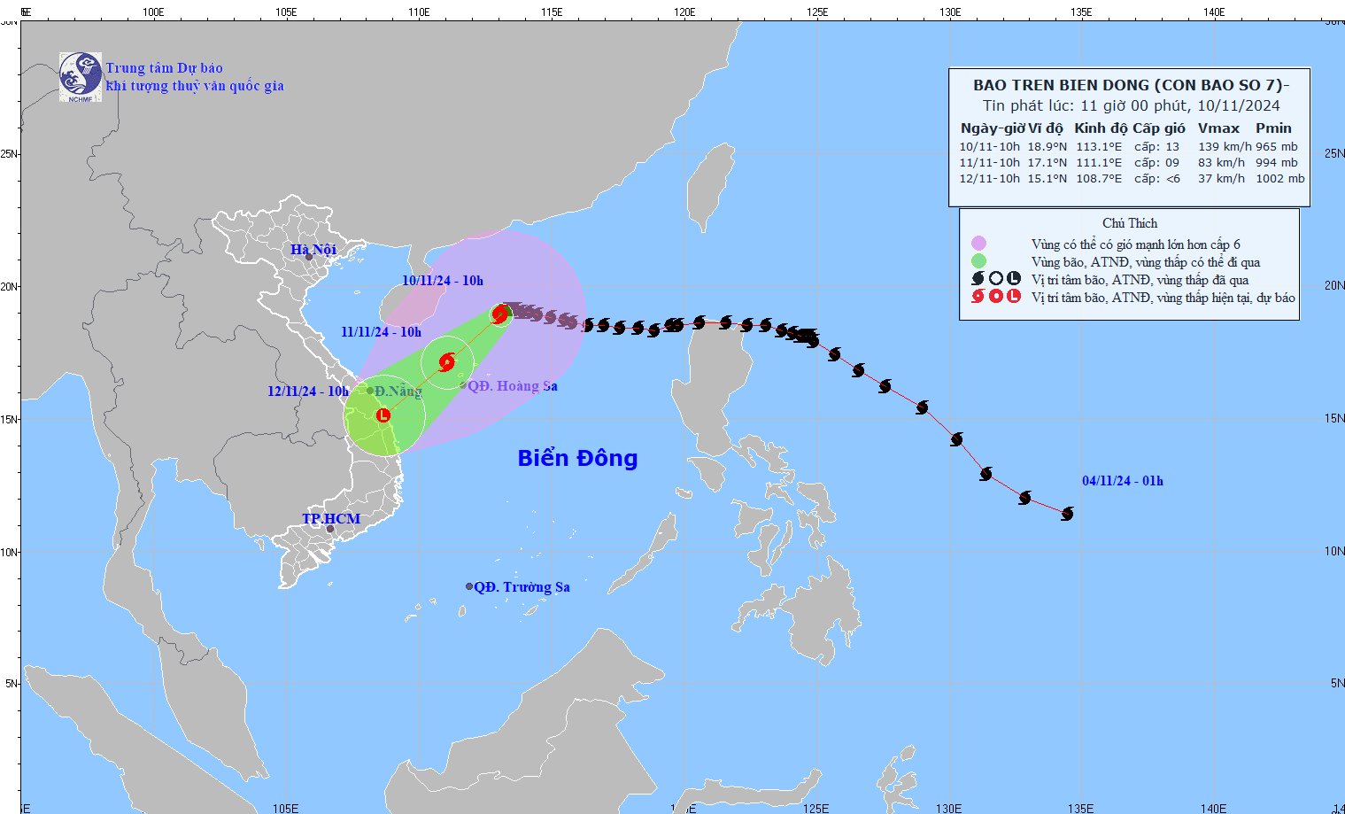 bao so 7 cach quan dao hoang sa khoang 250km ve phia bac Dong bac, manh cap 12 hinh anh 1