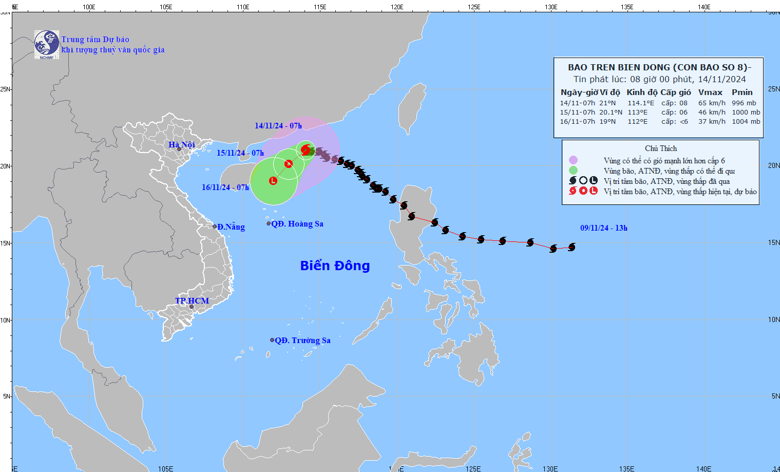 bao so 8 giat cap 10 dang co xu huong di cham va giam cuong do hinh anh 1