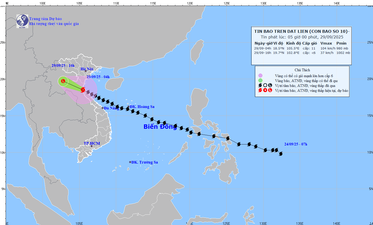 bao so 10 dang tren dat lien nghe an-ha tinh, cuong do cap 9-10, giat cap 12 hinh anh 1