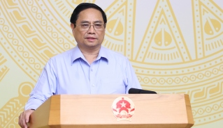Thủ tướng Chính phủ Phạm Minh Chính phát biểu Hội nghị trực tuyến toàn quốc triển khai thực hiện sắp xếp đơn vị hành chính cấp huyện, cấp xã giai đoạn 2023 – 2030.