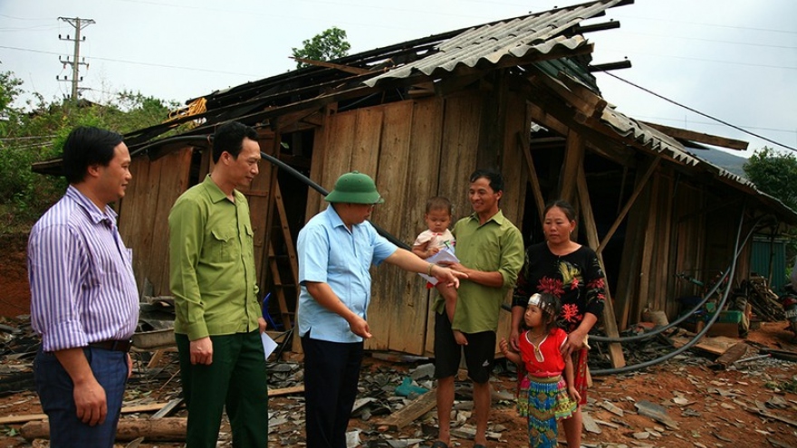 Nậm Pồ (Điện Biên): 2 người bị thương, thiệt hại nặng do giông, lốc