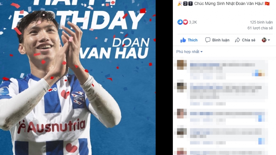 Học trò cưng của HLV Park được SC Heerenveen chúc mừng sinh nhật