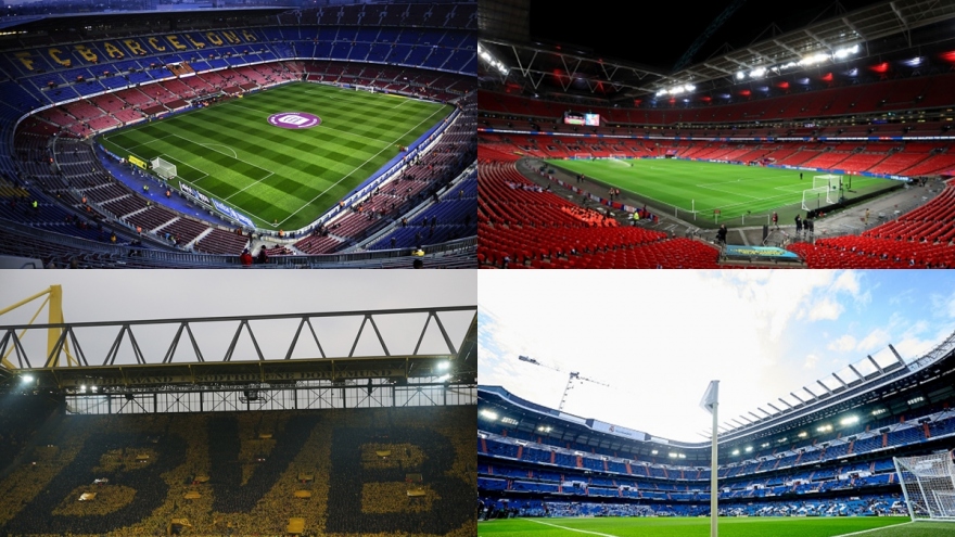 10 sân vận động có sức chứa lớn nhất châu Âu có thể bạn không biết?