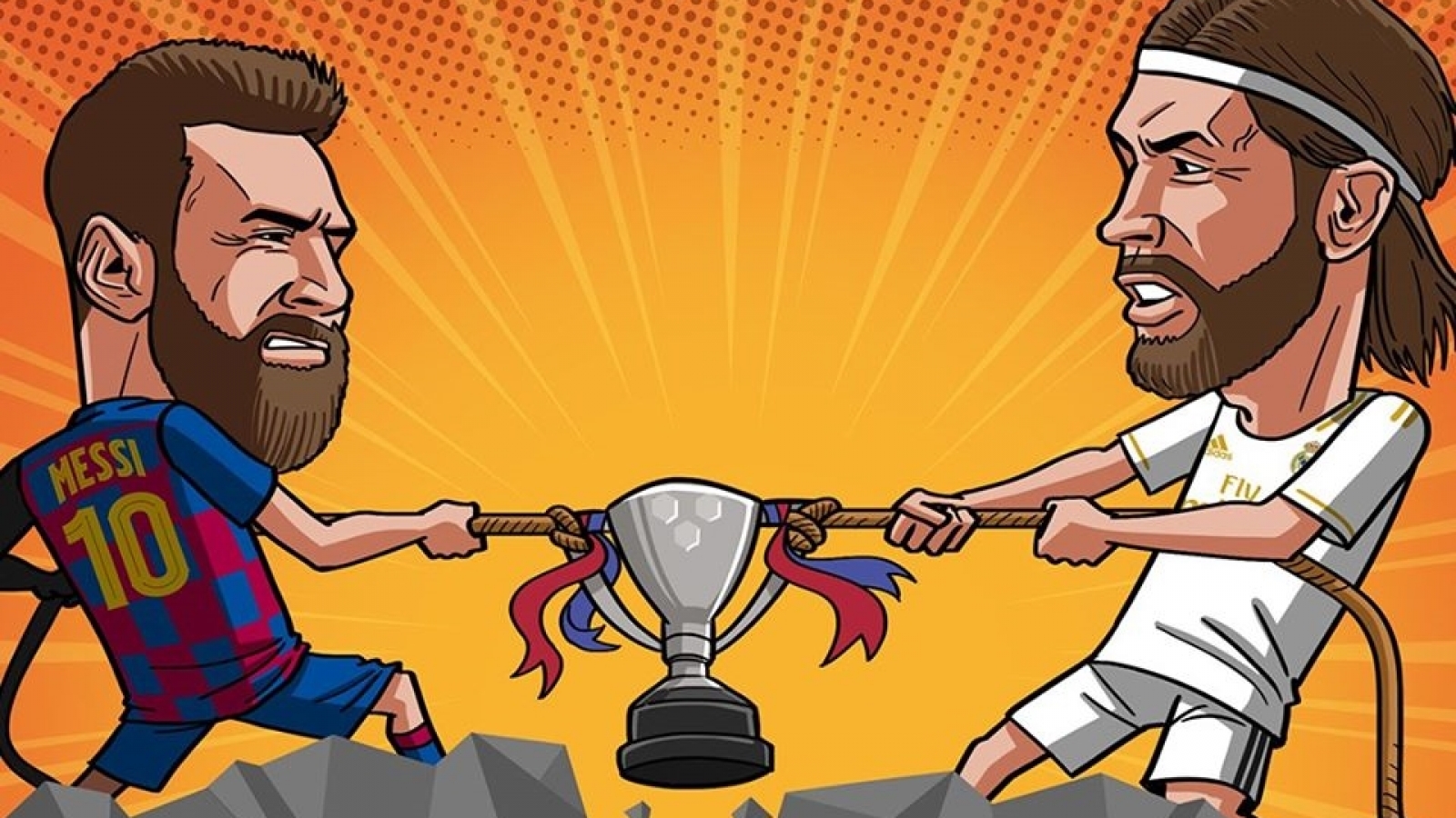 Biếm họa 24h: La Liga trở lại, chức vô địch về tay Barca hay Real Madrid?