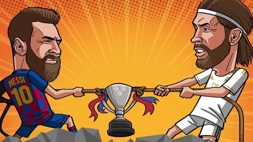 Biếm họa 24h: La Liga trở lại, chức vô địch về tay Barca hay Real Madrid?