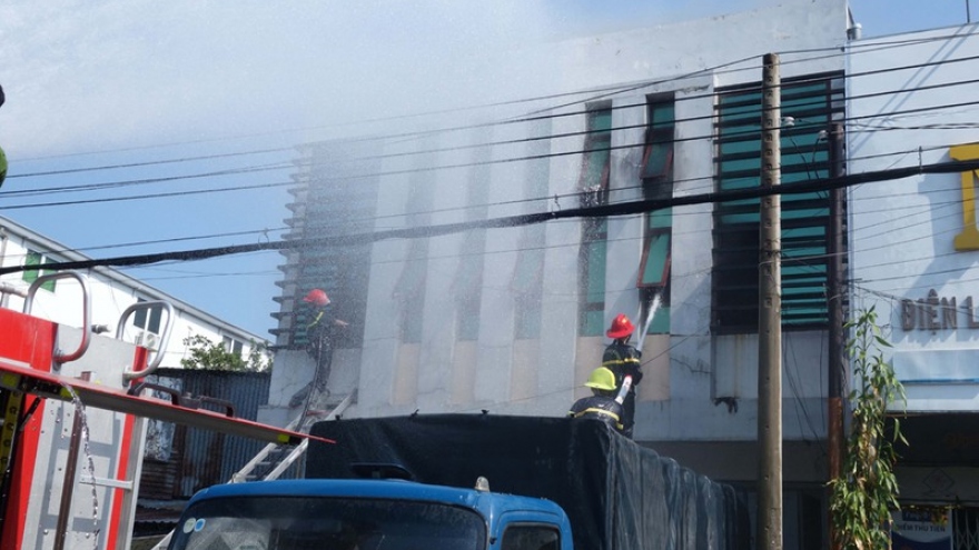 Cháy lớn tại khu tập thể Trung tâm Văn hóa nghệ thuật tỉnh An Giang