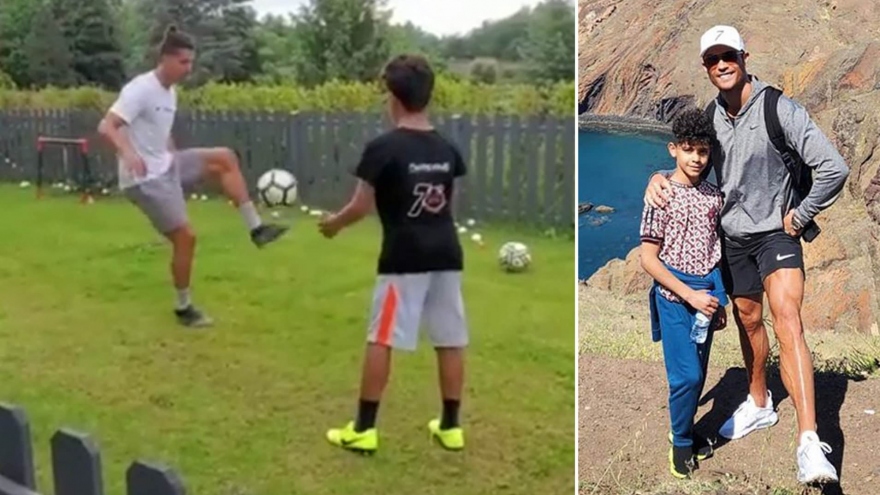 Con trai Ronaldo làm HLV giúp bố giữ phong độ trong thời gian cách ly