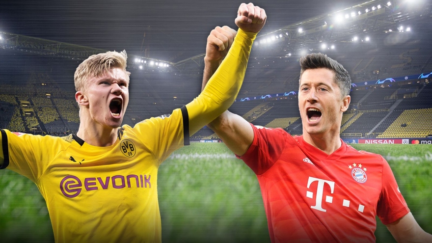 Dortmund - Bayern Munich: Haaland so găng Lewandowski ở Der Klassiker