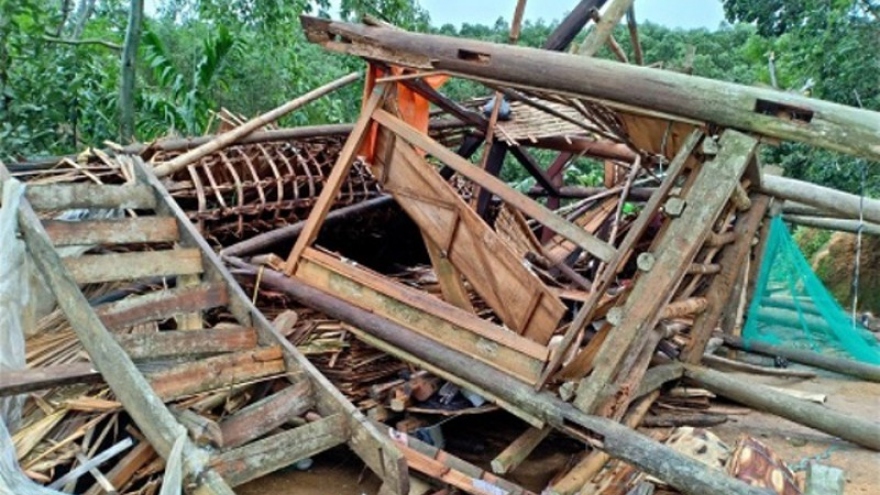 Mưa giông ở Yên Bái làm 1 người bị thương, hơn 40 ngôi nhà hư hỏng