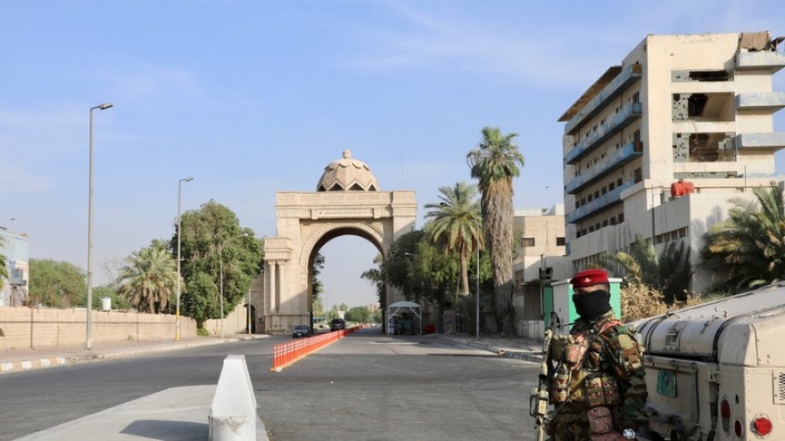 Tên lửa rơi gần Đại sứ quán Mỹ ở thủ đô Baghdad (Iraq)