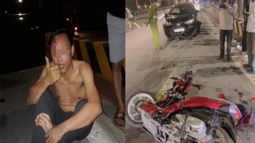Cán bộ trung tâm sát hạch lái xe ngược chiều tông 4 người bị thương