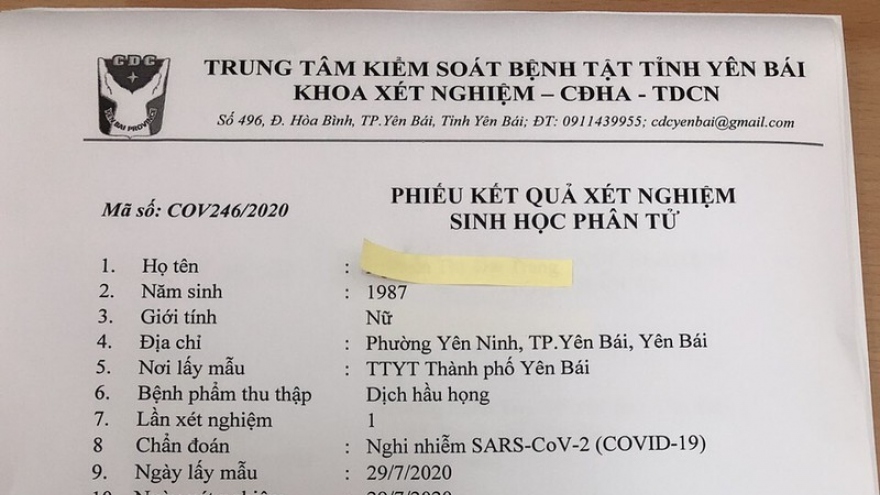 Hai trường hợp nghi mắc Covid-19 tại Yên Bái đều có kết quả âm tính