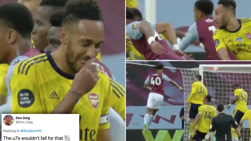 Cận cảnh: Arsenal thủng lưới vì Aubameyang mải cười đùa với đối thủ