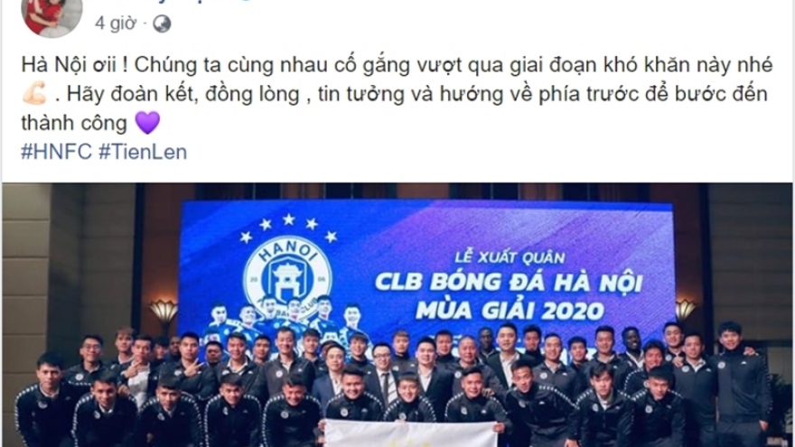 Đỗ Duy Mạnh viết “tâm thư” động viên các đồng đội ở Hà Nội FC