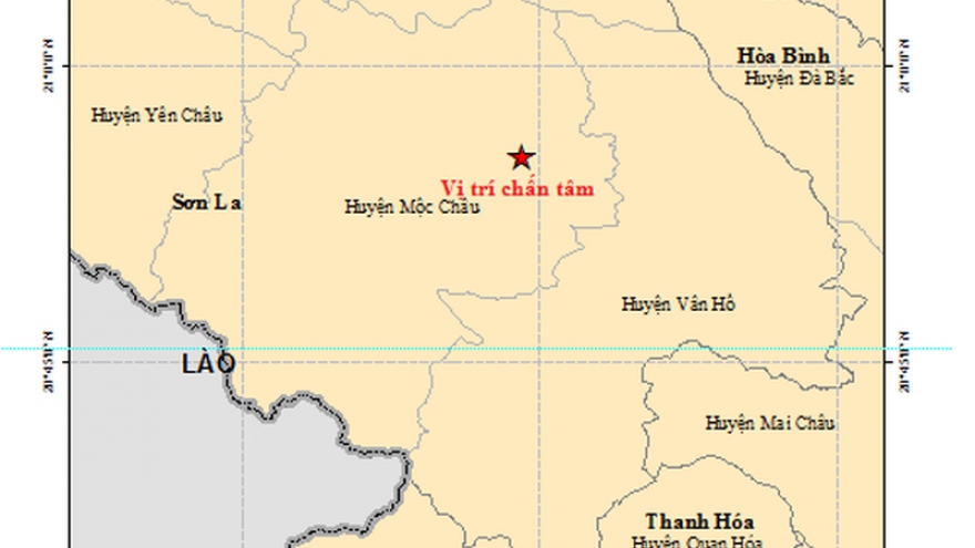 Sáng nay, tiếp tục xảy ra 2 trận động đất tại Mộc Châu, Sơn La