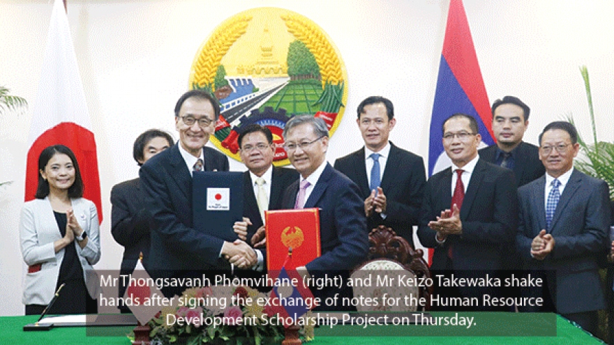 Nhật Bản tài trợ 3 triệu USD phát triển nguồn nhân lực cho Lào