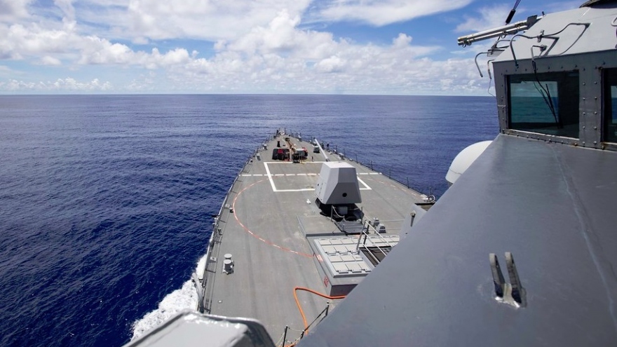 Tàu chiến Mỹ áp sát Trường Sa ngay sau tuyên bố về Biển Đông