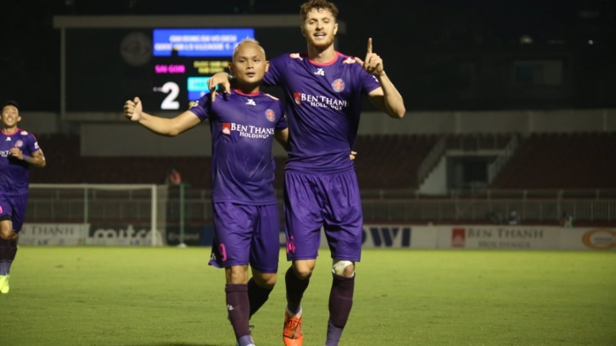 Quốc Phương mở tỷ số ngay giây 34, Sài Gòn FC đè bẹp Nam Định