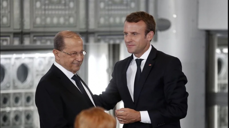 Tổng thống Pháp Macron trực tiếp đến hiện trường vụ nổ ở Lebanon