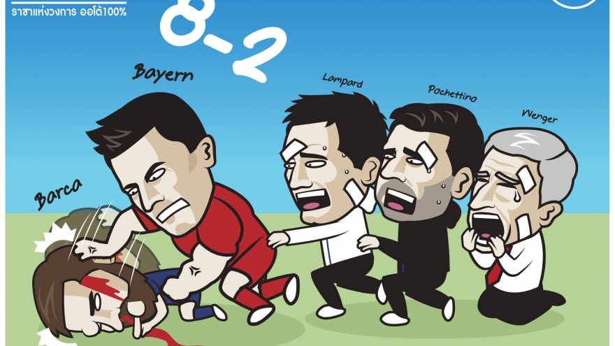 Biếm họa 24h: Barca nhận cái kết "đắng lòng" khi chọc giận Bayern Munich