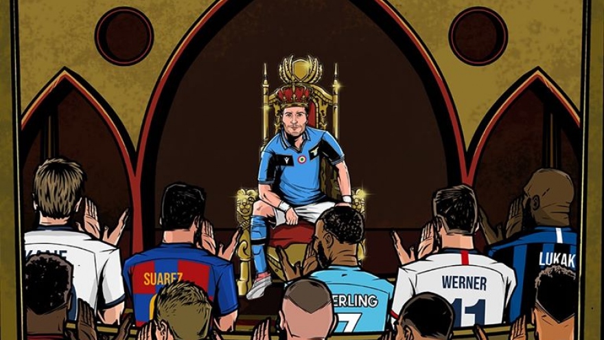 Biếm họa 24h: Messi và Ronaldo “nuốt lệ” vỗ tay chúc mừng Immobile