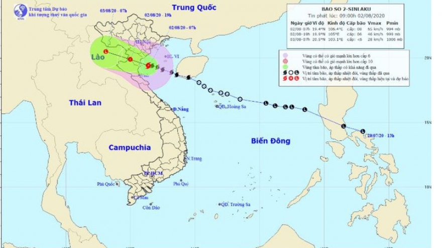 Bão số 2 giật cấp 10 sắp đổ bộ vào đất liền, mưa lớn khắp cả nước