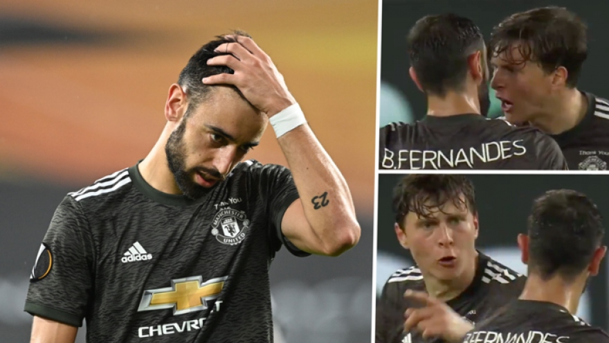 Fernandes nói gì khi cãi nhau nảy lửa với Lindelof?