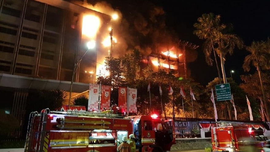Hỏa hoạn nghiêm trọng tại tòa nhà di sản Tổng chưởng lý Indonesia