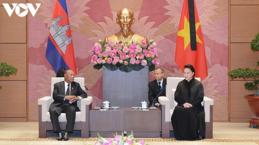 Chủ tịch Quốc hội Nguyễn Thị Kim Ngân tiếp Chủ tịch Quốc hội Campuchia