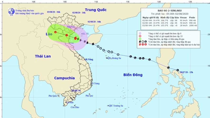 Bão số 2 giật cấp 10, khả năng đổ bộ các tỉnh từ Ninh Bình đến Nghệ An