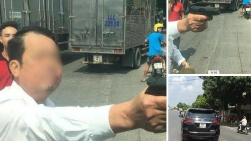 Người dọa bắn tài xế ở Bắc Ninh là giám đốc công ty bảo vệ