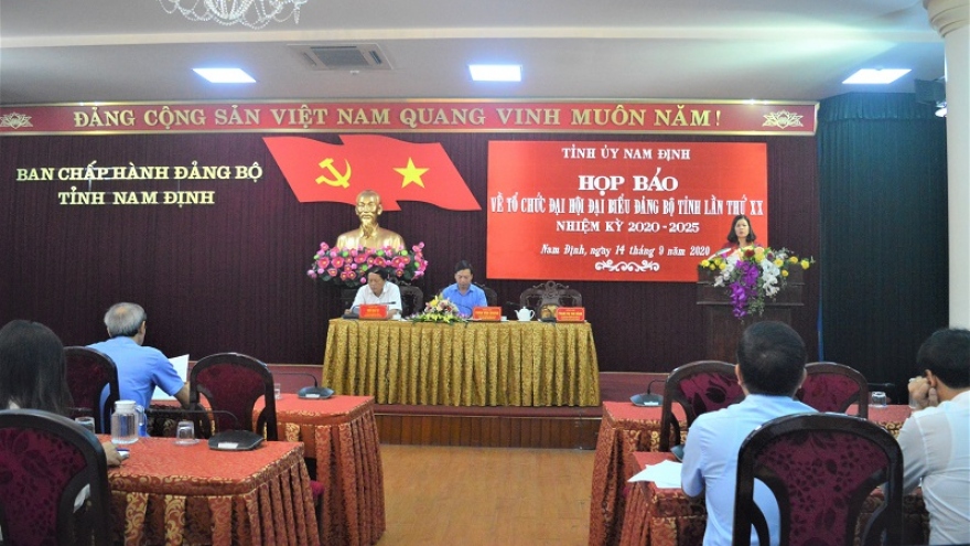 Đại hội đại biểu Đảng bộ tỉnh Nam Định lần thứ XX diễn ra từ ngày 23-26/9/2020