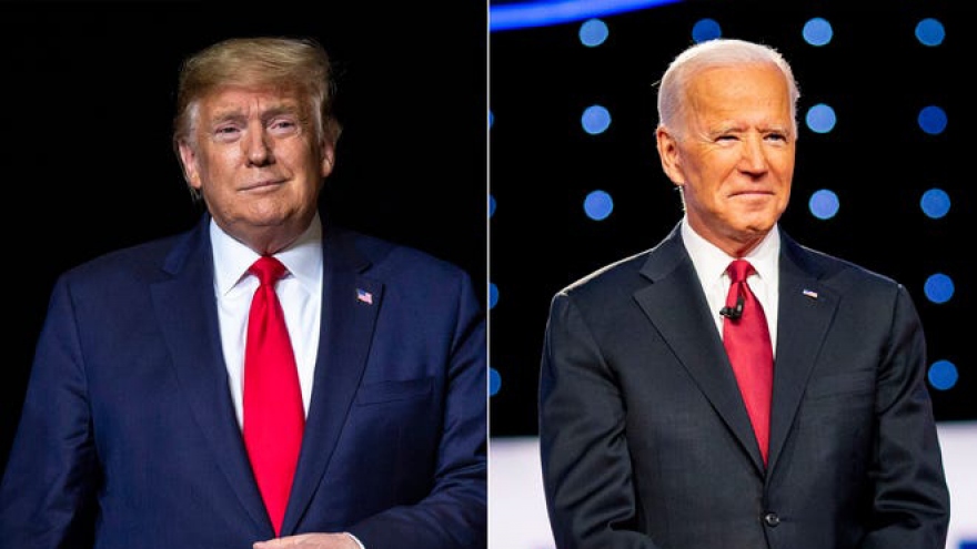 Người Mỹ dự đoán Trump sẽ thắng Biden trong tranh luận Tổng thống 2020