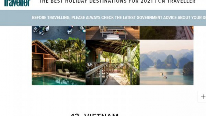 Vietnam listed among top destinations after COVID-19 