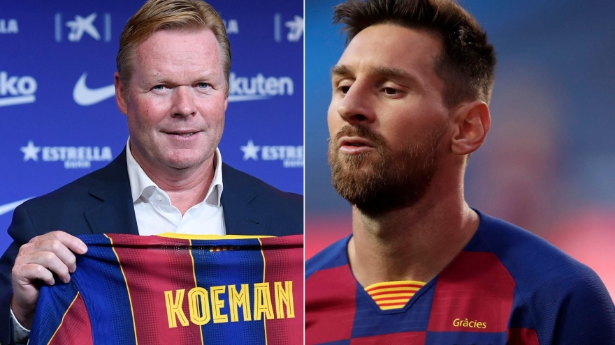 HLV Ronald Koeman phủ nhận mâu thuẫn với Lionel Messi