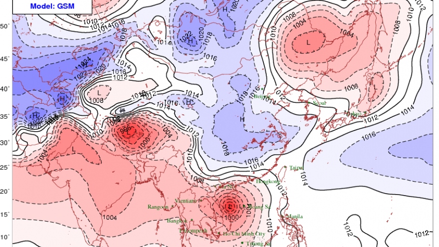 Không khí lạnh tràn xuống Bắc Bộ và Bắc Trung Bộ gây mưa rào, nhiệt độ giảm