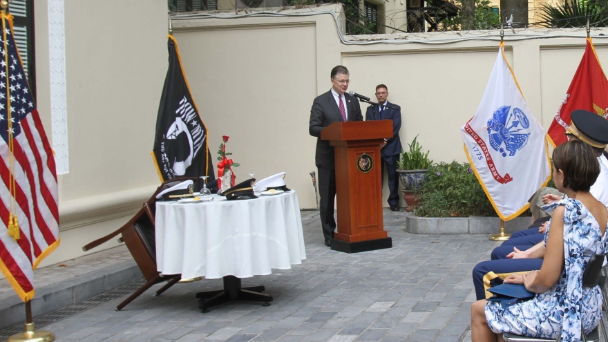 US Embassy community commemorates POW/MIA Recognition Day
