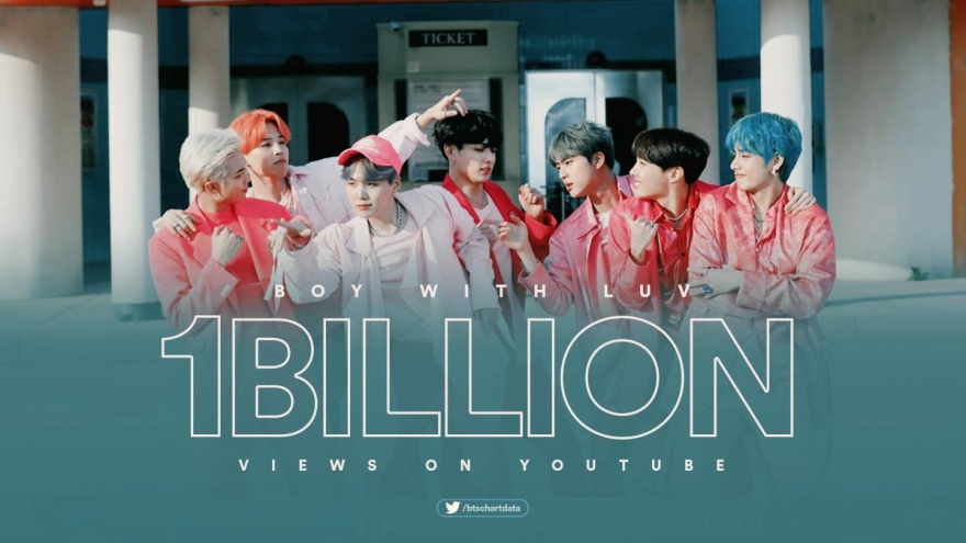 "Boy with luv" của BTS chính thức cán mốc 1 tỷ lượt xem