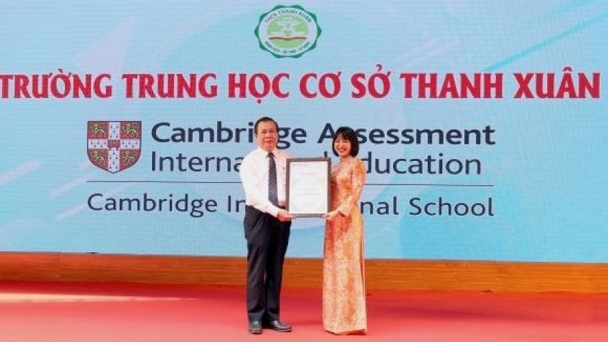 Hanoi’s public school recognised as Cambridge school
