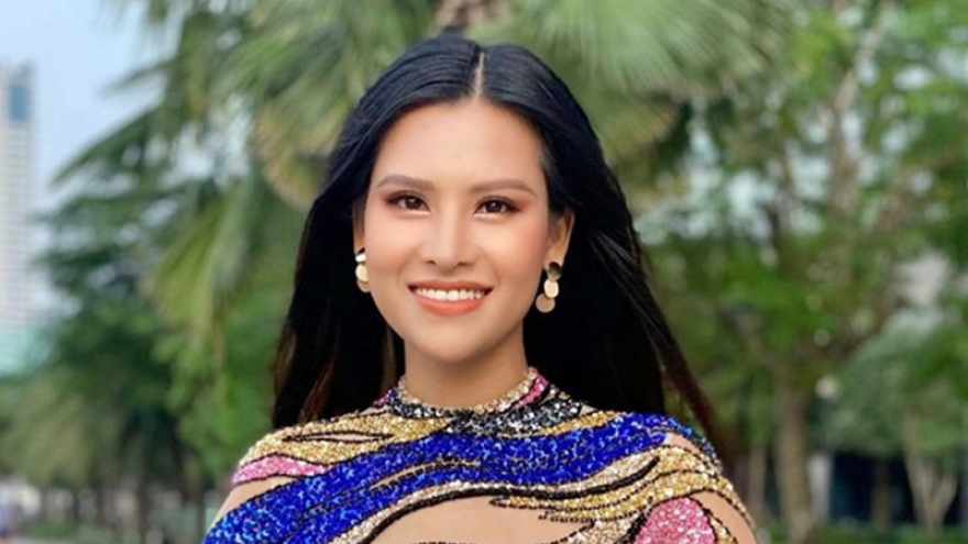 Thai Thi Hoa competes in evening gown segment at Miss Earth 2020